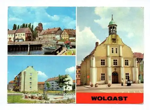 Ak Wolgast Am Hafen Rathaus Straße der Befreiung 1982