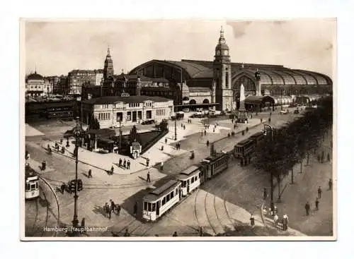 Ak Hamburg Seewarte Hauptbahnhof und St. Pauli Landungsbrücken 3 Echtfoto Karten