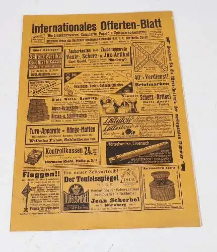 Internationales Offerten Blatt 1912 Nr 31 Anzeiger viele Werbeanzeigen
