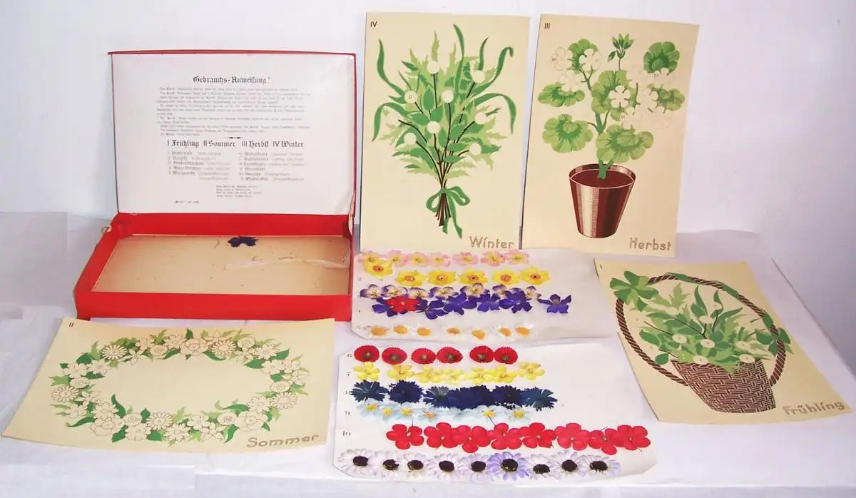 Hold Blumenspiel um 1930er 1940er Jahreszeiten Legespiel  selten  0