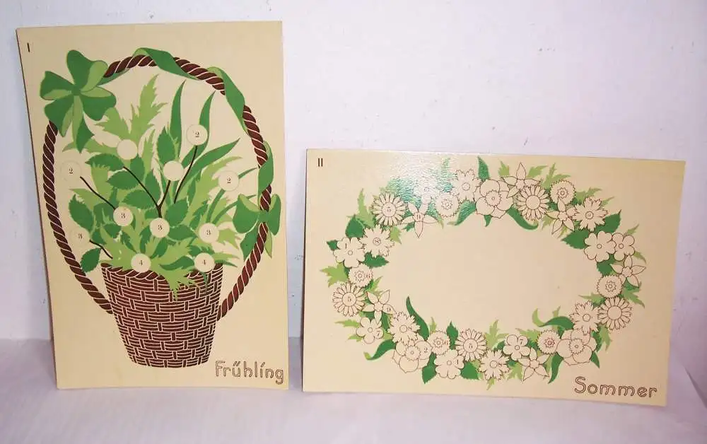 Hold Blumenspiel um 1930er 1940er Jahreszeiten Legespiel  selten  2