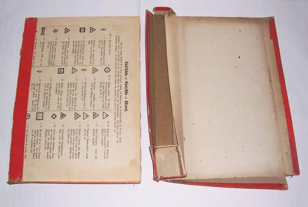 Grün - Gelb - Rot Das Verkehrsspiel ABC Verlag Nürnberg um 1935 mit Zinnfiguren 4