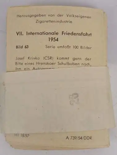 Konvolut Sammelbilder Olympische Sommerspiele 1952 Helsinki Friedensfahrt 1954
