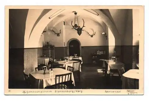 Ak Genesungesheim Blankenburg Harz Speisesaal 1952