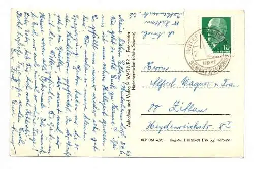Ak Erholungsort Hinterhermsdorf Sächsische Schweiz Dorfbachtal 1966