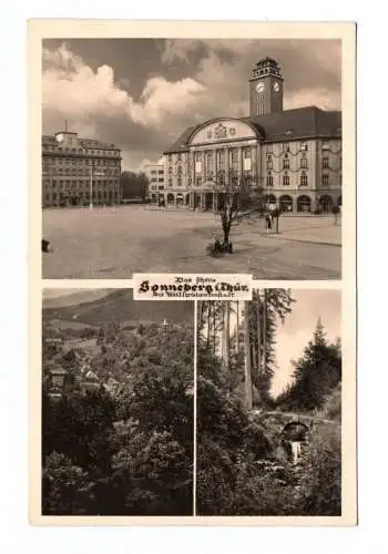 Ak Das schöne Sonneberg in Thüringen Die Weltspielwarenstadt 1957