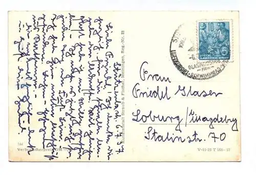 Ak Das schöne Sonneberg in Thüringen Die Weltspielwarenstadt 1957