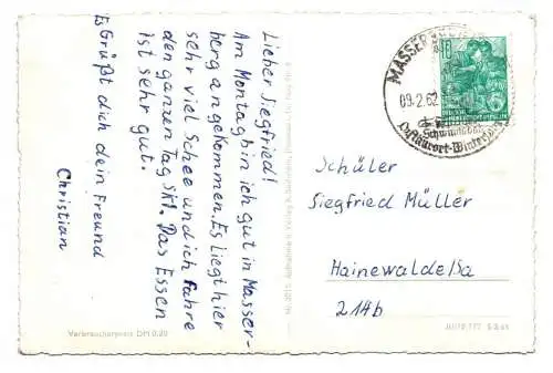 Ak Am Gasthaus zum Rennsteig Wintersportplatz Masserberg Thüringer Wald 1962