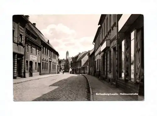 Ak Rothenburg Lausitz Thälmannstraße 1962