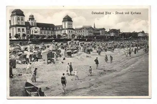 Ak Ostseebad Binz Strand und Kurhaus