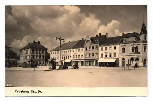 Ak Foto Radeburg Marktplatz