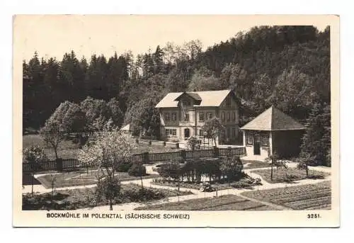 Ak Bockmühle im Polenztal Sächsische Schweiz 1954 Hohnstein