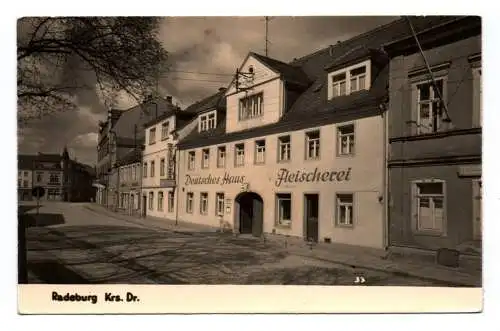 Ak Radeburg Deutsches Haus Fleischerei 1964