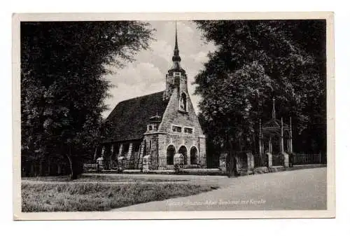 Ak Lützen Gustav Adolf Denkmal mit Kapelle1956