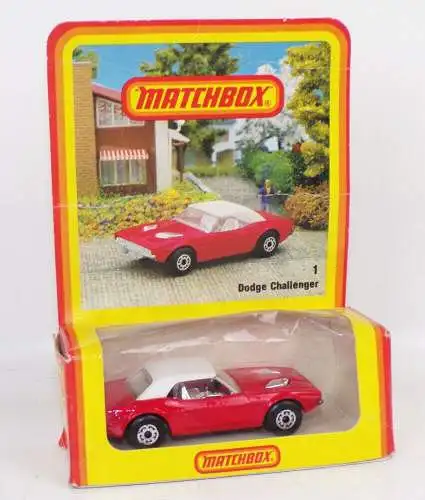 Matchbox Dodge Callenger Rot Weiss in OVP