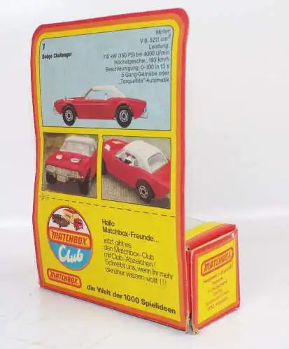 Matchbox Dodge Callenger Rot Weiss in OVP