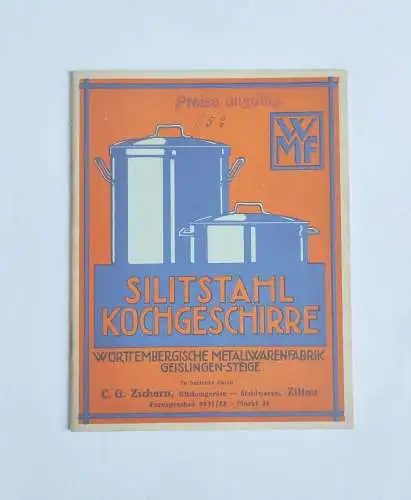 WMF Silitstahl Kochgeschirre Württembergische Metallwarenfabrik Katalog Preislis