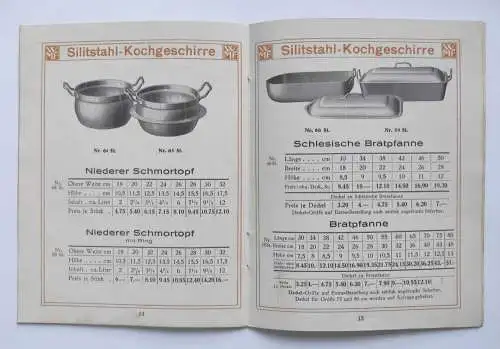 WMF Silitstahl Kochgeschirre Württembergische Metallwarenfabrik Katalog Preislis