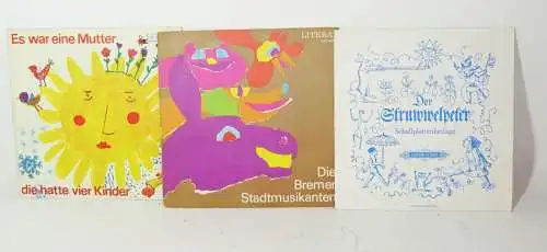 3 x Vinyl Single Bremer Stadtmusikanten / Es war eine Mutter die hatte vier ...