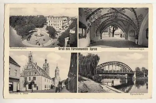 Ak Fürstenwalde Spree Mehrbild Ansichten 1938