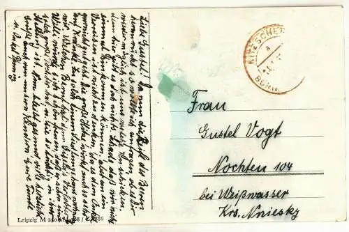Ak Kitzscher bei Borna Siedlung 1948