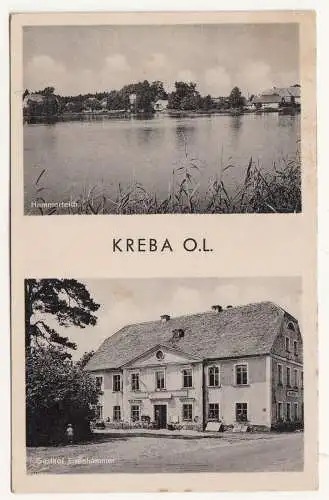 Ak Kreba Oberlausitz Hammerteich Gasthof Eisenhammer 1956 ! (A2735