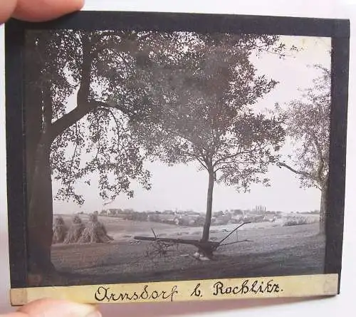 Glas Foto Arnsdorf bei Rochlitz um 1930 !