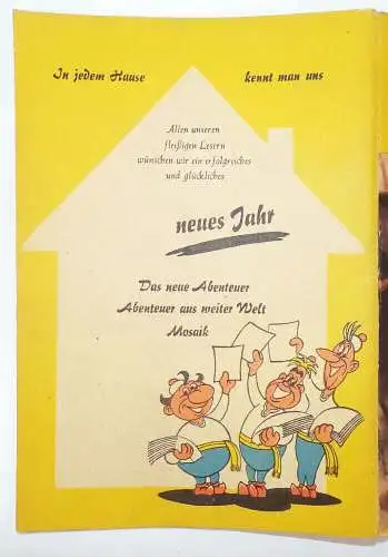 Das neue Abenteuer mit Mosaik Ankündigung Hannes Hegen 1955