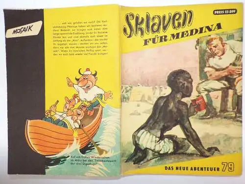 Romanheft Das neue Abenteuer 79 DDR mit Mosaik Ankündigung Digedags 