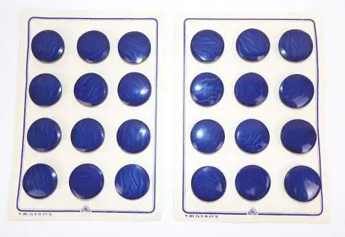 Alte Knöpfe Blau Knopf Durchmesser 27 mm Vintage 24 Stück buttons
