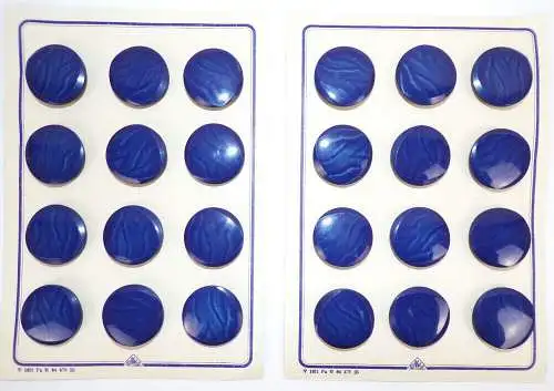 Alte Knöpfe Blau Knopf Durchmesser 27 mm Vintage 24 Stück buttons