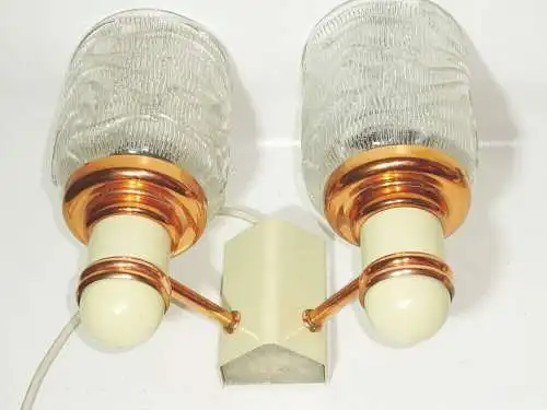 DDR Wandlampe 2flamig Pressglas 1970er 1980er Retro Design