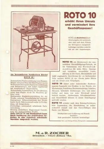 Konvolut Zocher Bürobedarf Papiere Buchdruckerei Dresden Karten Rechnungen