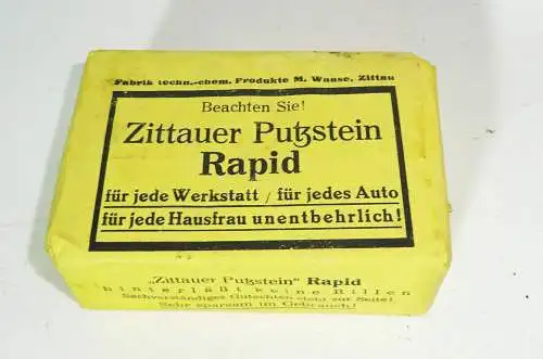 Zittauer Putzstein Rapid für Auto Werkstatt Haushalt Reinigungsmittel 1930er