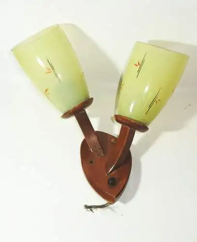 Vintage Wandlampe Tütenlampe Mid Century 2flamig Deko Lampe !