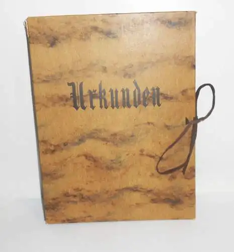 Alte Urkunden Mappe Dokumentemappe Vintage Deko Aktentasche !
