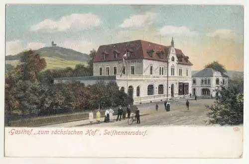 Litho Ak Gasthof " zum sächsischen Hof " Seifhennersdorf um 1900/10 (A3293