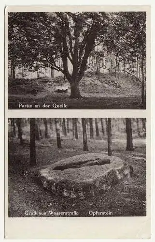 Ak Wunstorf Partie an der Quelle Gruss aus Wasserstraße Opferstein 1938 (A3274