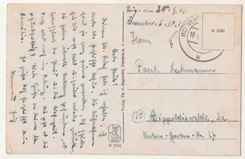Ak Hohwald - Post Neustadt i. Sa. Aufgang zum Speisesaal um 1940 (A3262