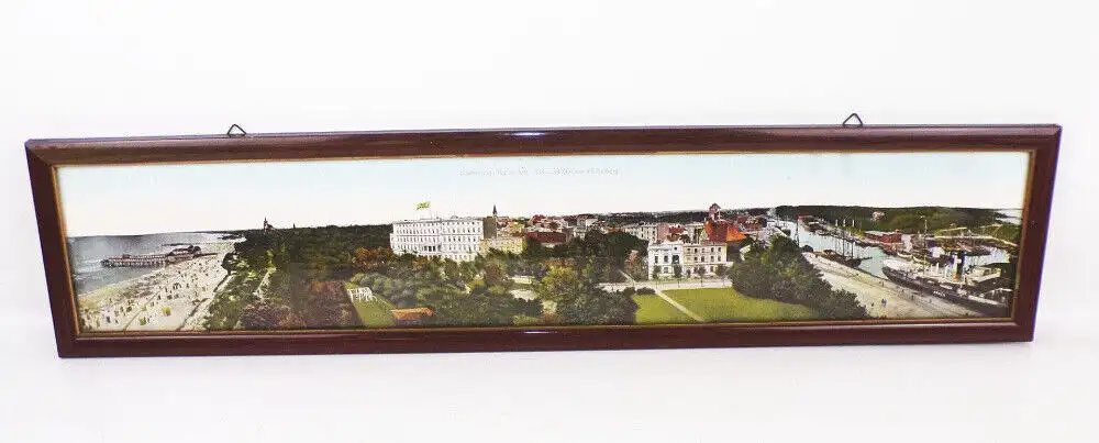 Altes Panoramabild Kolberg Pommern Polen Kòlbrzég Bilderrahmen 0