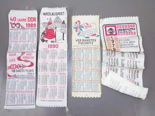 Lot Kalender VEB Bandtex Pulsnitz DDR 