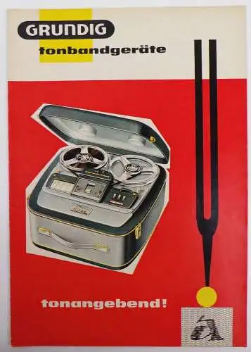 Prospekt Grundig Tonbandgeräte 1960 er Reklame Sammler