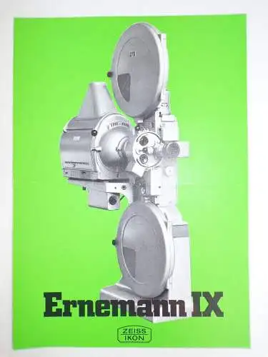 Werbe Prospekt Ernemann IX Zeiss Ikon Doppelbandprojektor Filmabtastprojektor