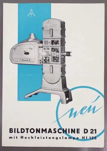 DDR Prospekt VEB Kamera Kino Werke Dresden 1959 Bildtonmaschine D21 Kino