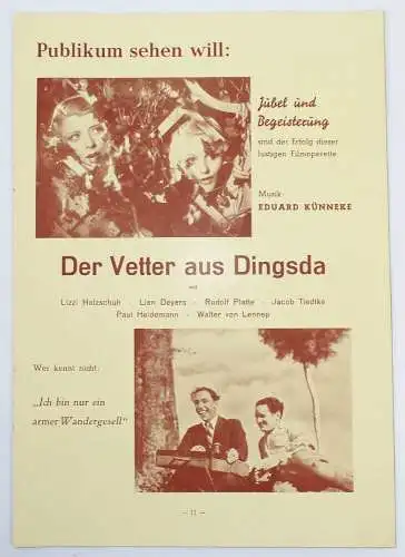 Film Katalog Friedrich Voss Dresden 1930 er Kino Sonderauswerter Film Vorstellun