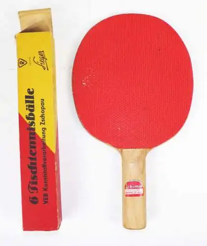 Tischtennis Set Lu Schläger Netz Bälle DDR 1950er 1960er Vintage