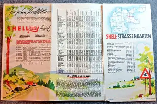 Shell Straßenkarte Nr. 13 Sachsen Niederschlesien alter Flyer Reiseprospekt