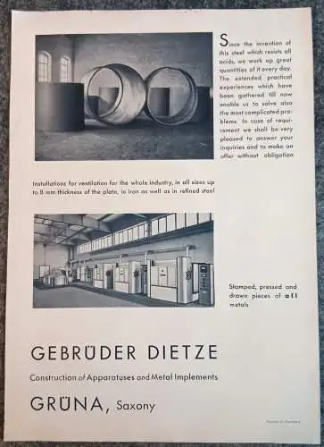 Werbeblatt NIROMAP Machines Apparatues an Vessels alter Flyer Infoblatt