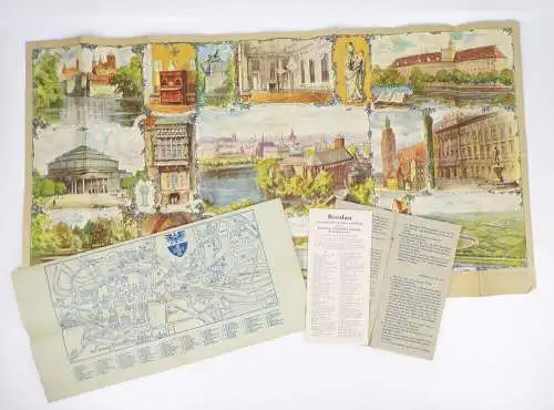 Das malerische Breslau Schlesien Bilderbogen einer Reise 1938 Prospekt