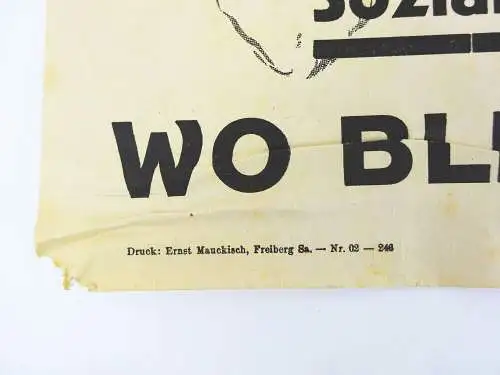Flugblatt August Bebel Aufgebot Sozialdemokratische Partei 